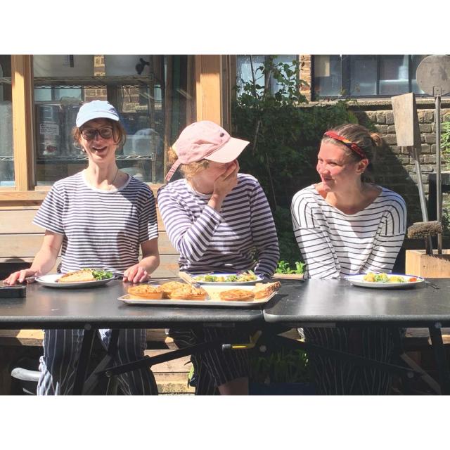 Staff eating lunch