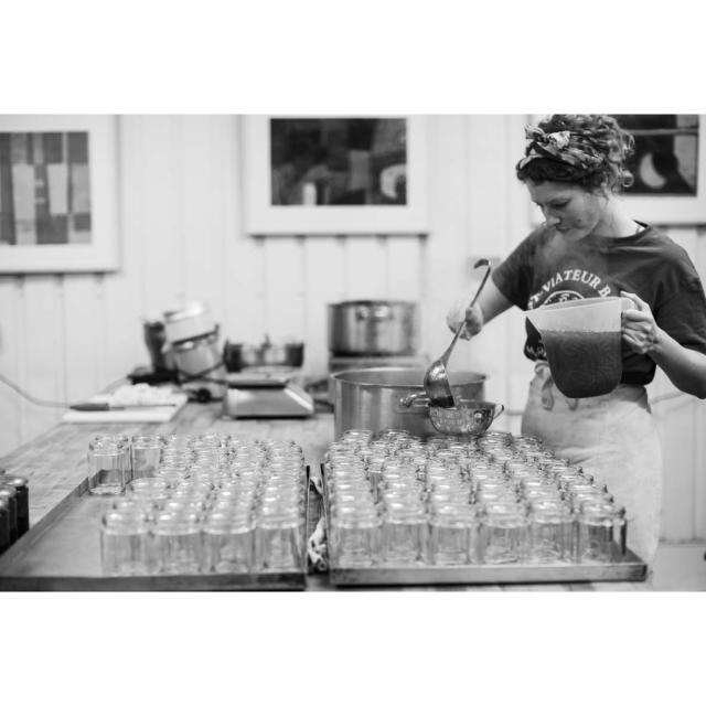 Louise making jam