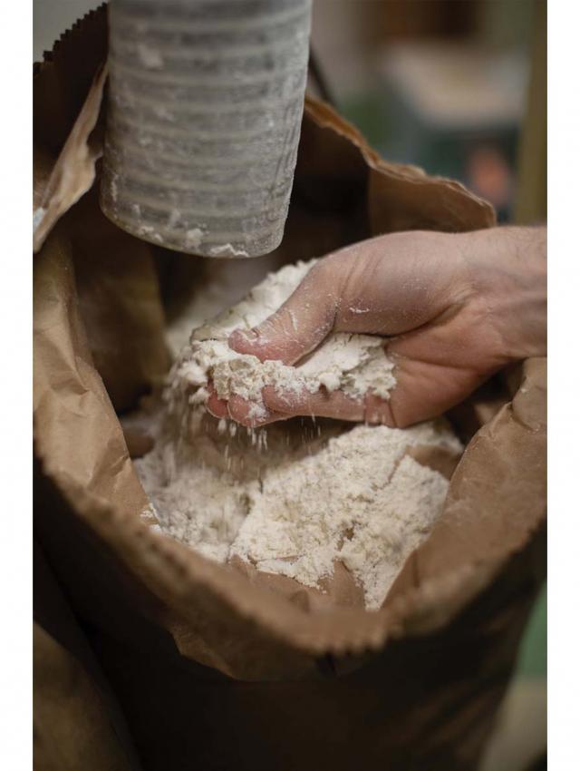 milled flour in bag