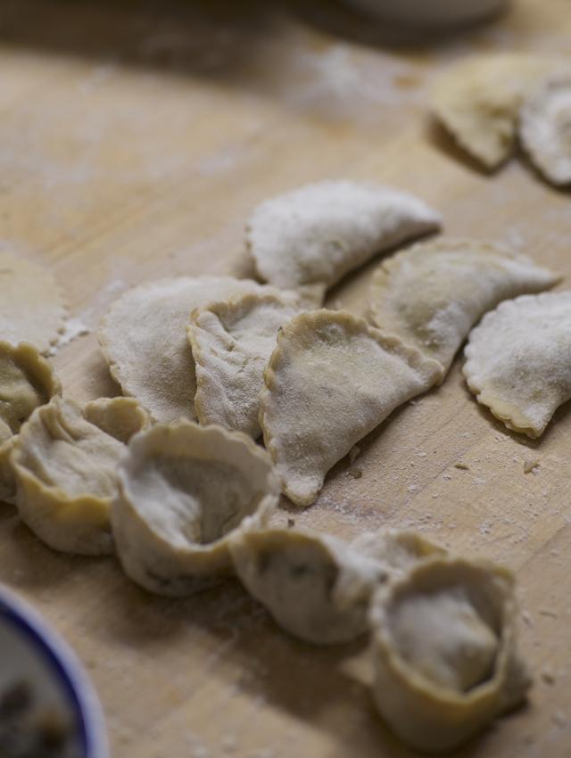 pierogis shaped